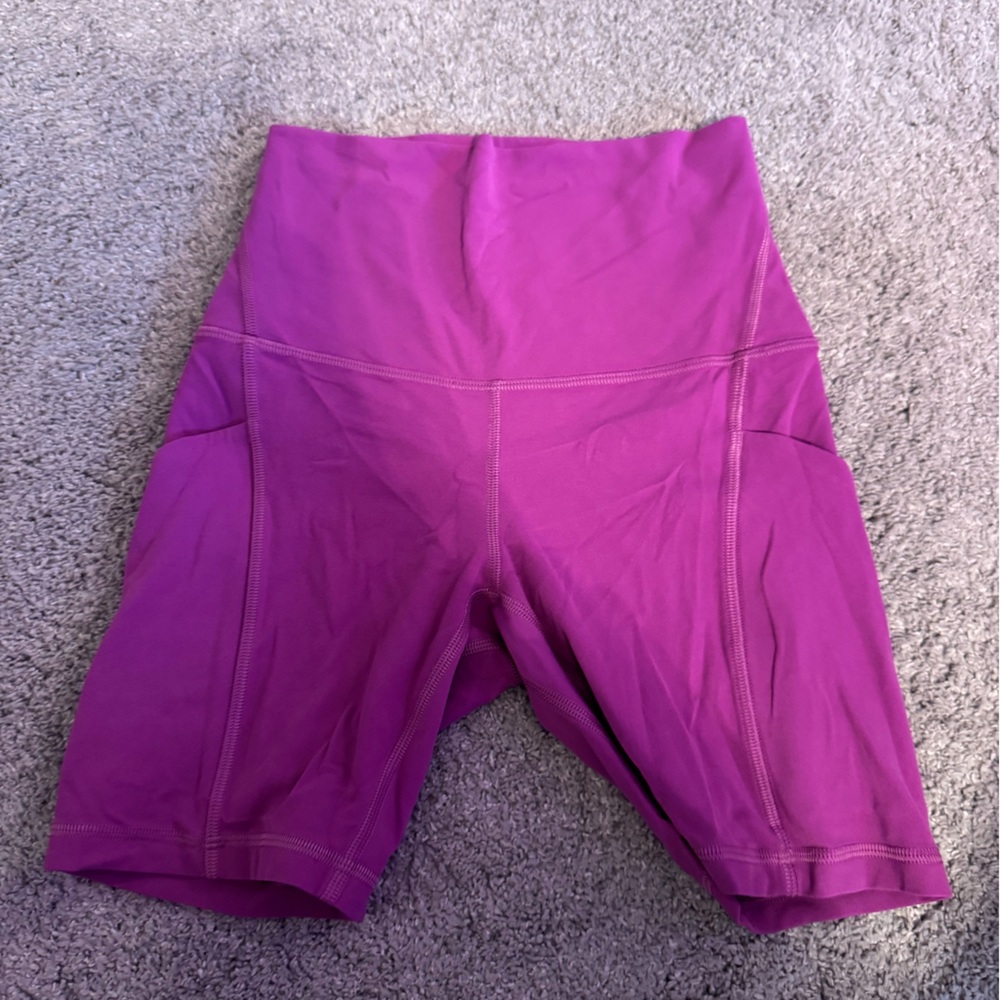 Lululemon Athletica Magenta Athletic Shorts